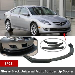 Add-on Universal Fit For 2009-2013 Mazda 6 Front Lip Spoiler Splitter Black Trim (For: Mazda 6)