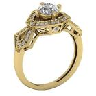 I1 G 1.20 Ct Round Diamond Designer Solitaire Engagement Ring 14K Solid Gold