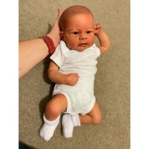 45 Cm Elijah 3D Painted Handmade Newborn Boy Soft Vinyl Reborn Baby Doll Gifts