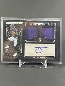 New ListingZay Flowers 2023 Panini Obsidian RPA Rookie Ink Dual Patch AUTO /199 RC Ravens