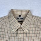 Barbour Shirt Men’s Large Yellow Check Long Sleeve Button Up