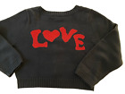 Betsey Johnson Vintage Love Heart Crop Cardigan Size Medium
