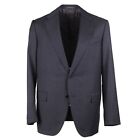 Caruso Modern-Fit Charcoal Gray Houndstooth Check Wool Suit 44R (Eu 54) NWT