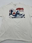 Jaws T-Shirt Men Large Graphic Print White Riot Society…#6588