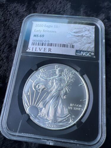 2020 American Silver Eagle - NGC MS69 - Black Core 🔥SUPER NICE COIN WOW 🤩