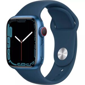 Apple Watch (GPS + LTE) Series 7 45MM Blue Aluminum Case Abyss Blue Sport Band