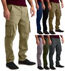 Mens Cargo Combat Flex Work Trouser Relax-Fit Multi Pocket Stretch Workwear Pant