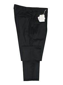 Brunello Cucinelli Men's Pants Size 34 / 50 Black Wool Pleated Leisure Fit- $945