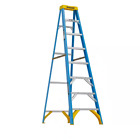 8 Ft. Fiberglass Step Ladder (12 Ft. Reach Height) with 250 Lb. Load Capacity