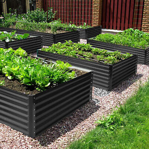 Stainless Steel Outdoor Raised Garden Bed Planter Box for Plant Flower Vegetable
