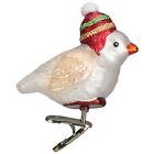 Old World Christmas Glass Blown Ornament, Red Hat Snowbird (With OWC Gift Box)