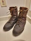 VINTAGE 1990's DANNER LEATHER WORK BOOTS / SIZE 11 / WELL WORN & OILED!!!