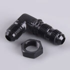 90° 6AN Bulkhead Union Flare Fitting Adapter Connector with Nut