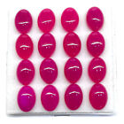 16 Pcs Natural Pink Chalcedony 14x10mm Oval Cabochon Loose Gems Wholesale Lot
