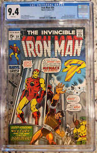 IRON MAN #35 CGC 9.4 1971 Daredevil Nick Fury app! Issues 1-332 listed! White PG