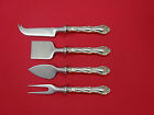 French Scroll by Alvin Sterling Silver Cheese Serving Set 4 Piece HHWS Custom