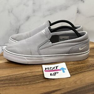 Nike SB Toki Canvas Slip On Low Top Shoes Gray White No Box 724762-010 size 10.5