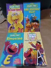 Sesame Street Rare VHS Movie lot. Big bird sings, Elmo's World. Kids movies 4