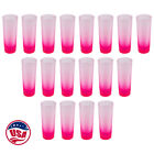 144/ctn Sublimation Tumbler 3oz Glass Mugs Frosted Shot Glass Gradient Rose Red