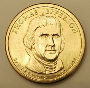 2007 P Thomas Jefferson Presidential Dollar coin