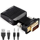 VGA to HDMI Adapter with Audio PC to TV Monitor Projector Active Converter 1080P