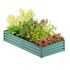 6x3x1FT Raised Garden Bed Kit, Galvanized Planter Raised Garden Boxes Outdoor