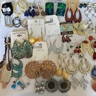 Huge Lot 50+ pairs Vintage Mod Bead Drop Dangle Pierced Earrings Jewelry