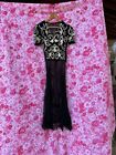 30s Vintage Black Tulle Dress M Wounded Bird