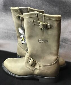 Vintage Chippewa Engineer Boots Womens 9.5M U.S. Made  NEW With Tags Grey 1901