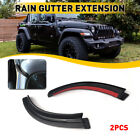 Water Rain Diverters Gutter Extension For Jeep Wrangler JL 2018-2021 DIY Parts (For: Jeep Gladiator)