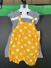 Carter's Baby Girls Toddler 3 Piece Cotton Bodysuit & Dress Set 24m Orange