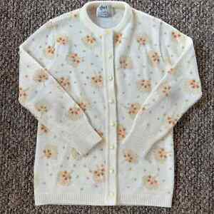 vintage floral button up sweater