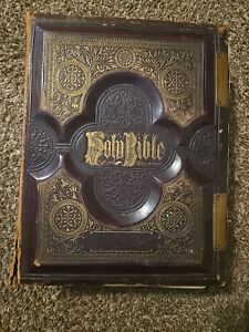 Antique 1800s Holy Bible containing the Old and New Testaments