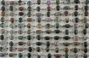 Wholesale Jewelry Lots 32pcs Mixed Small Natural Stone Women Rings Charm Gifts