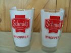 2 Nice Vintage Schmidt Beer Pheasant Whopper Glasses