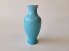Vintage Chinese Monochrome Blue Porcelain Baluster Vase