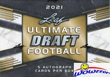 2021 Leaf ULTIMATE Draft Football Factory Sealed HOBBY Box-5 AUTOGRAPH ROOKIES!