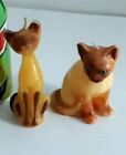 Two Vintage Siamese Cat Candles  New