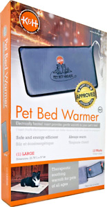K&H PET PRODUCTS Pet Bed Warmer Electrically Heated 13W Gray Large 11 X 23.75