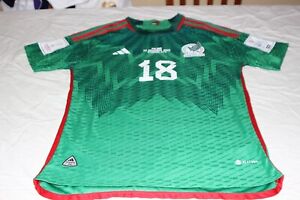 T-Shirt Selection Mexico Qatar 2022 Against Poland Adidas T/M No 16 A.Stored