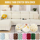 Seater Sofa Cover Lounge Slipcover Anti Slip Pleated Stretch Dustproof Couch
