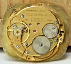 Vintage 1974 Bulova 11AN 17 Jewel men's gilded wrist watch movement with dial