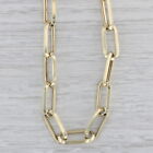 Elongated Cable Chain Necklace 14k Yellow Gold 31.5