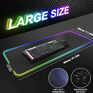 RGB Gaming Mouse Pad, 14 Lights Modes with 4 USB Ports.Item 2586,A,B