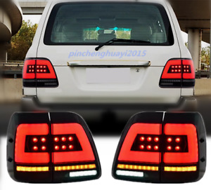 For Toyota Land Cruiser LC100 LED Smoked Black Left+Right Rear Tail Lights 98-07