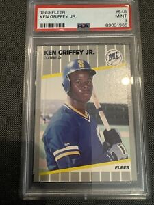 New Listing1989 Fleer Ken Griffey Jr Rookie Card RC #548 PSA 9 Seattle Mariners MINT (31)