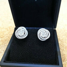 Elegant Cubic Zircon Silver Plated Stud Earring Women Wedding Jewelry Gift