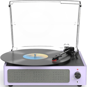 New ListingVinyl Record Player with Speakers - Vintage Style Belt-Driven Turntable Wireless