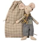 New Maileg Winter Mouse Father In Bag Discontinued NWT