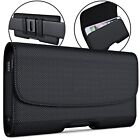 XL Nylon Sleeve Phone Holder Holster Carrying Case With Belt Clip & Belt Loop